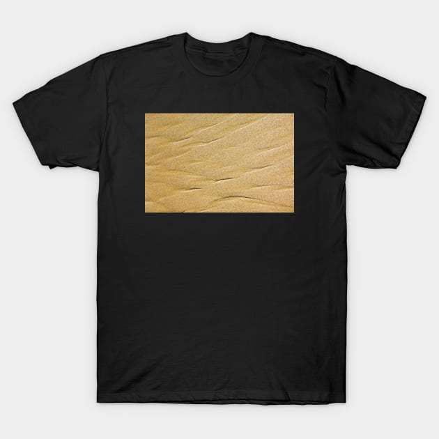 Beautiful sand ripple texture from the tide running in and out. T-Shirt by textural